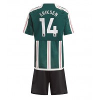 Manchester United Christian Eriksen #14 Vonkajší Detský futbalový dres 2023-24 Krátky Rukáv (+ trenírky)